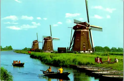 5659 - Holland - Leidschendam , Driegang van de Driemanspolder , Windmühlen - gelaufen 1976