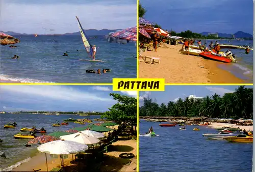 5667 - Thailand - Pattaya , Strand , Beach - gelaufen