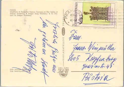 5671 - Tschechoslowakei - Tschechien , Praha , Prag , Hradcany - gelaufen 1968