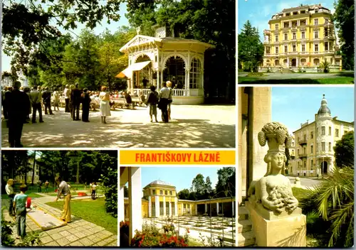5673 - Tschechoslowakei - Frantiskovy Lazne , Mehrbildkarte - gelaufen 1990
