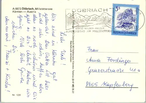 5674 - Kärnten - Döbriach , Millstättersee , Mehrbildkarte - gelaufen 1981