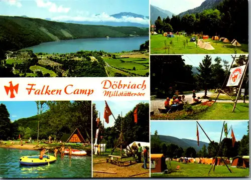 5675 - Kärnten - Döbriach , Millstättersee , Falken Camp , Mehrbildkarte - gelaufen 1982