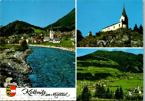 5698 - Kärnten - Kolbnitz im Mölltal , Kirche auf dem Danielsberg , Schrägaufzug , Reißeckgruppe - gelaufen 1971