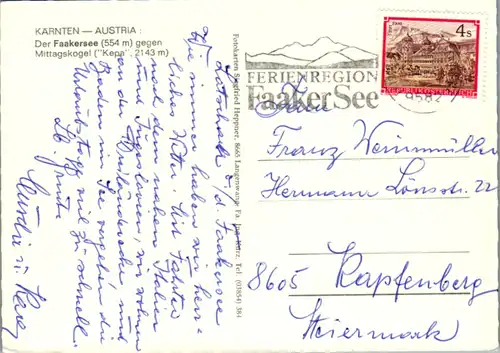 5702 - Kärnten - Faakersee gegen Mittagskogel , Kepa - gelaufen