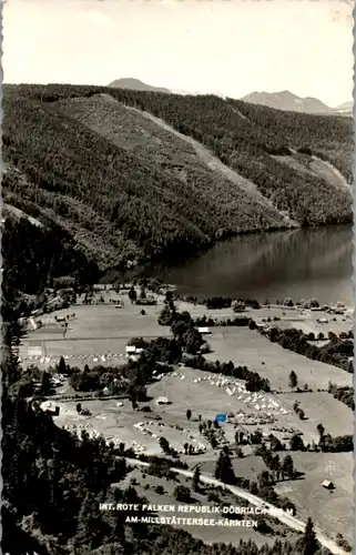 5709 - Kärnten - Döbriach am Millstättersee , Int. Rote Falken Republik , Camping , Zelt - gelaufen 1953