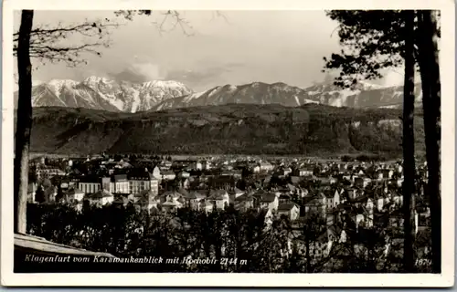 5722 - Kärnten - Klagenfurt vom Karawankenblick mit Hochobir - gelaufen 1953