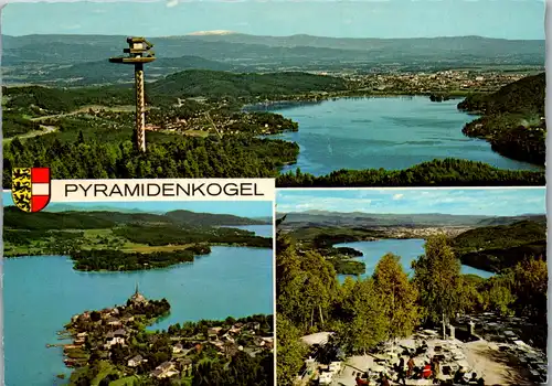 5730 - Kärnten - Pyramidenkogel , Blick nach Maria Wörth , Wörthersee - gelaufen 1983