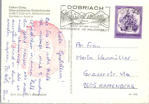 5747 - Kärnten - Döbriach , Millstättersee , Falken Camp , Mehrbildkarte - gelaufen