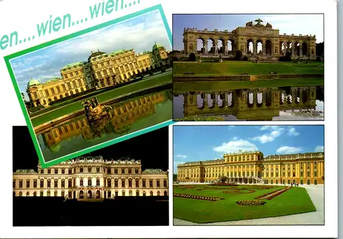 5749 - Wien - Schloß Belvedere , Gloriette , Schloß Schönbrunn - gelaufen 1993