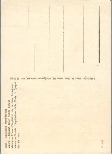 5775 - Wien - Spanische Hofreitschule , Pas de Trois - nicht gelaufen