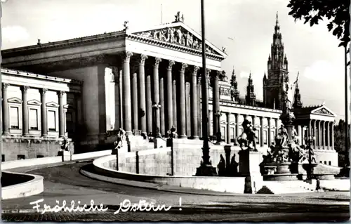 5785 - Wien - Parlament , Fröhliche Ostern - gelaufen 1962