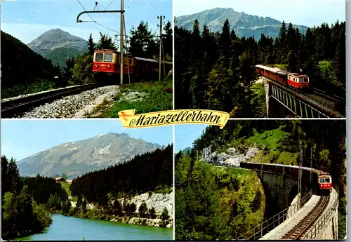 5790 - Niederösterreich - Mariazellerbahn , Gösing gegen Ötscher , Kuhgrabenbrücke , Erlaufklause , Saugrabenviadukt - gelaufen