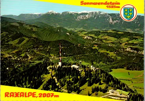 5800 - Niederösterreich - Pollereshaus , Sonnwendstein , Raxalpe , Fernsehsender - gelaufen 1974