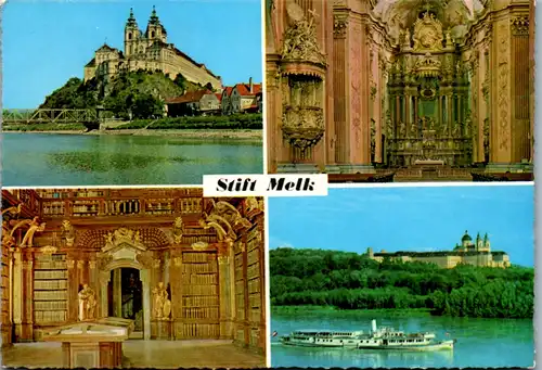 5815 - Niederösterreich - Melk , Stift Melk  , Mehrbildkarte - gelaufen 1963