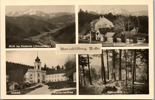 5831 - Niederösterreich - Mariahilfberg , Blick ins Klostertal , Schneebergblick , Raimundsitz - nicht gelaufen