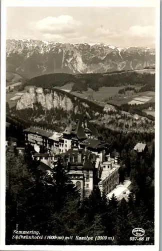5845 - Niederösterreich - Semmering , Südbahnhotel mit Raxalpe - gelaufen 1949