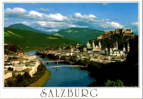 5881 - Salzburg - Salzburg , Blick vom Mönchsberg auf die Altstadt - gelaufen 1996