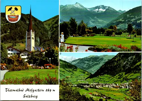 5883 - Salzburg - Hofgastein , Kurpark , Kirche , Graukogel , Feuersang , Hochkönig - gelaufen 1990