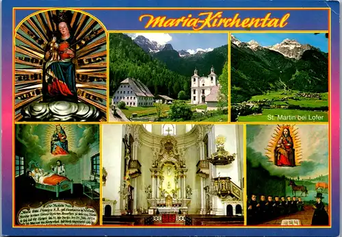 5891 - Salzburg - St. Martin bei Lofer , Maria Kirchental , Wallfahrtskirche - gelaufen 1995
