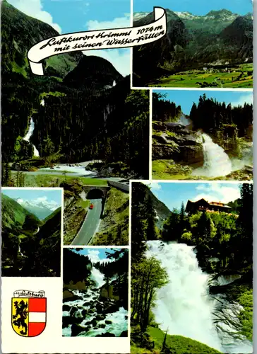 5893 - Salzburg - Krimml , Wasserfall , Mehrbildkarte - nicht gelaufen