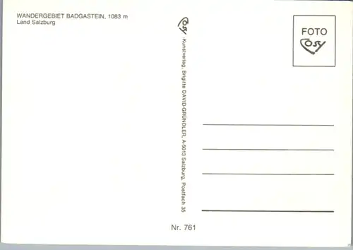 5895 - Salzburg - Bad Gastein , Hüttenkogel , Gasteinertal , Badgastein , Reedsee , Palfner See , Mehrbildkarte - nicht gelaufen