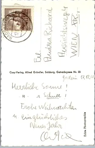 5911 - Salzburg - Badgastein , Bad Gastein mit Gamskarkogel - gelaufen 1960