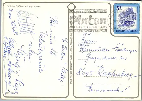 5940 - Tirol - Arlberg , Patteriol - gelaufen 1981