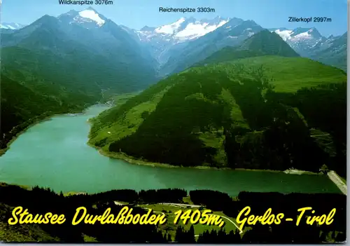 5952 - Tirol - Gerlos , Stausee Durlaßboden , Wildkarspitze , Reichenspitze , Zillerkopf - gelaufen 1997