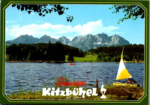 5963 - Tirol - Kitzbühel , Schwarzsee mit Wilden Kaiser - gelaufen 1994