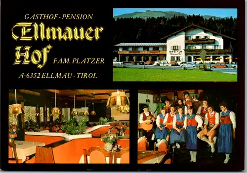 5966 - Tirol - Ellmau , Gasthof Pension Ellmauer Hof , Fam. Platzer , am Wilden Kaiser - gelaufen 1985