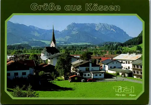 5989 - Tirol - Kössen , Kaiserwinkel , mit Blich gegen Kaisergebirge - gelaufen 1993