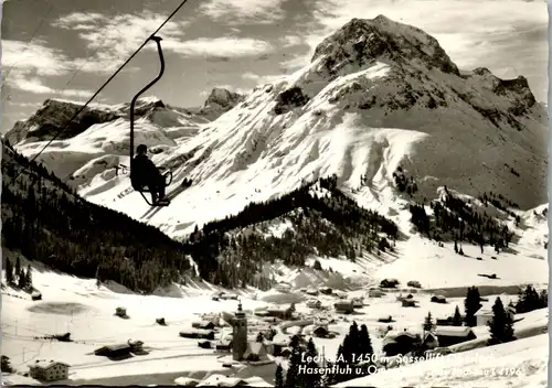 6005 - Tirol - Lech , Sessellift Oberlech gegen Hasenfluh u. Omeshorn - gelaufen 1962