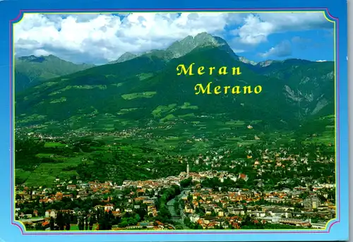 6027 - Italien - Meran , Merano , Ansicht mit Ifinger - gelaufen 1991