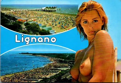 6031 - Italien - Lignano , Strand , Spaggia - gelaufen 1991