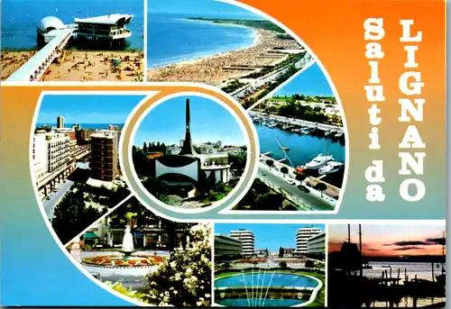 6035 - Italien - Lignano , Mehrbildkarte - gelaufen 1997