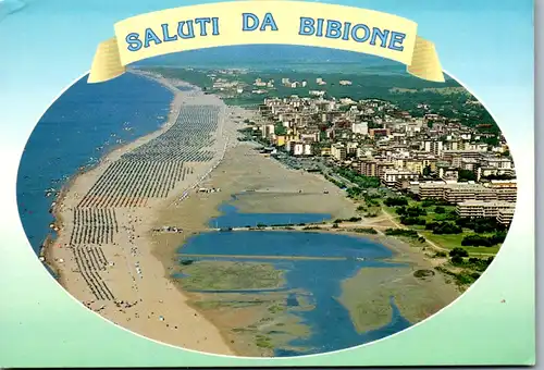 6045 - Italien - Bibione , Strand , Panorama - gelaufen 1995