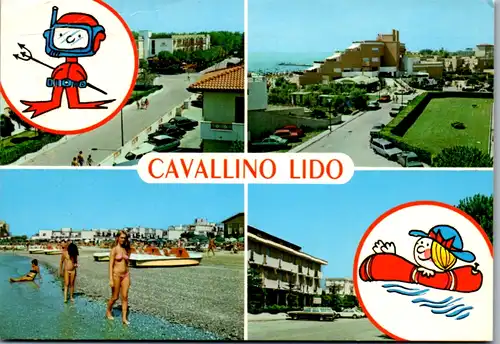 6047 - Italien - Cavallino , Lido , Strand , Mehrbildkarte - gelaufen 1996