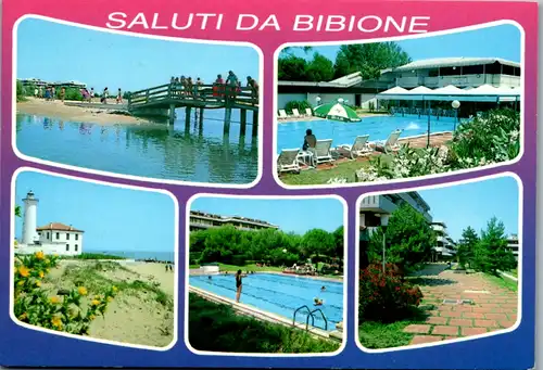 6048 - Italien - Bibione , Mehrbildkarte - gelaufen 1996