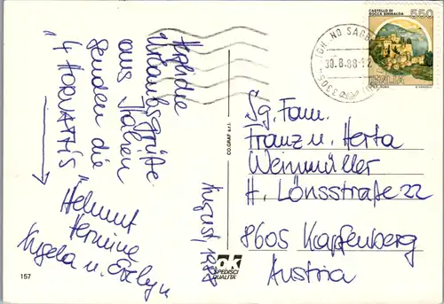 6055 - Italien - Lignano , Mehrbildkarte - gelaufen 1988