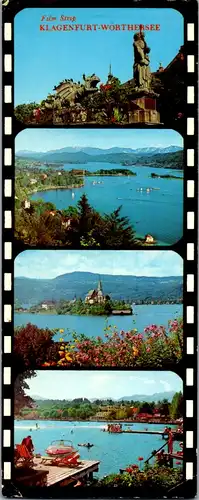 6081 - Kärnten - Klagenfurt , Wörthersee , Hercules mit Lindwurm , Pärtschach , Velden , Mehrbildkarte - gelaufen 1963