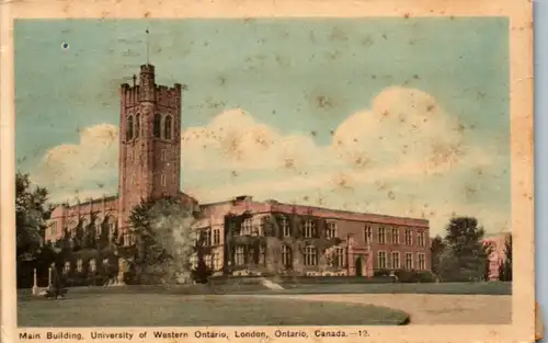 6091 - Kanada - Ontario , Main Building , University of Western Ontario , London - gelaufen