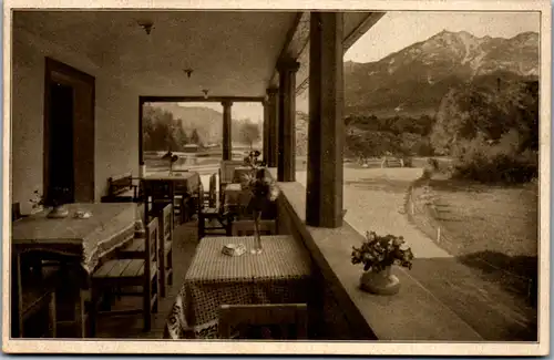 6159 - Deutschland - Garmisch Partenkirchen , Hotel und Mineralbad Kainzenbad , Hotel Terrasse Nordseite - nicht gelaufen