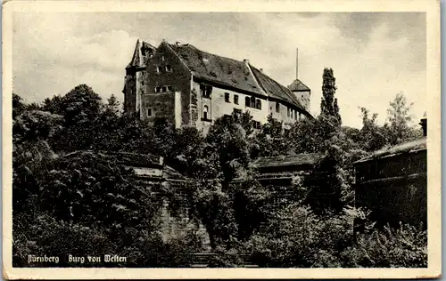 6170 - Deutschland - Nürnberg , Burg von Westen - gelaufen 1939