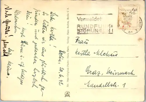 6172 - Deutschland - Berlin , Saarlandstraße mit Haus Vaterland - gelaufen 1942