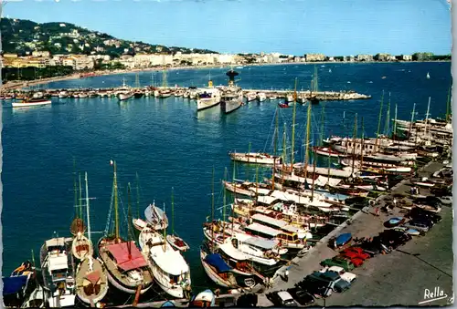 6203 - Frankreich - Cannes , La Cote d'Azur , le Port et la Croisette , vus de l'Hotel Mediterranee - gelaufen 1962