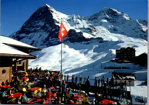 6210 - Schweiz - Kleine Scheidegg , Eigernordwand , Eiger und Mönch , Restaurant - gelaufen 1997