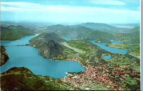 6222 - Schweiz - Lugano , e dintorni , veduta aera - gelaufen 1962