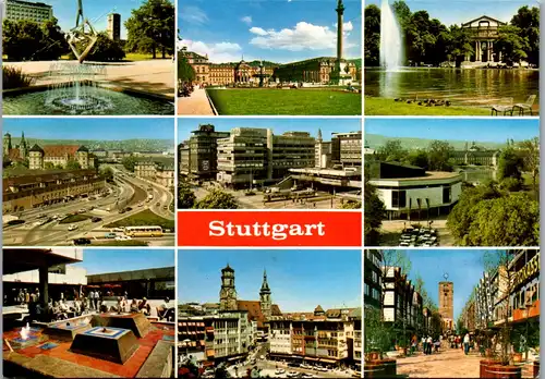 6231 - Deutschland - Stuttgart , Mehrbildkarte - gelaufen