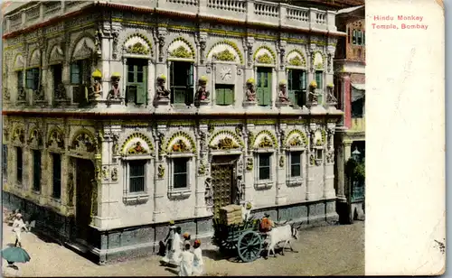 6266 - Indien - Bombay , Hindu Monkey Temple - gelaufen 1912