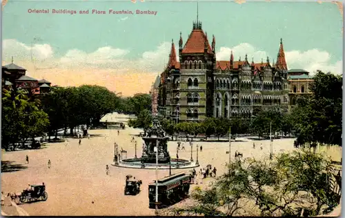 6269 - Indien - Bombay , Oriental Buildings and Flora Fountain - gelaufen
